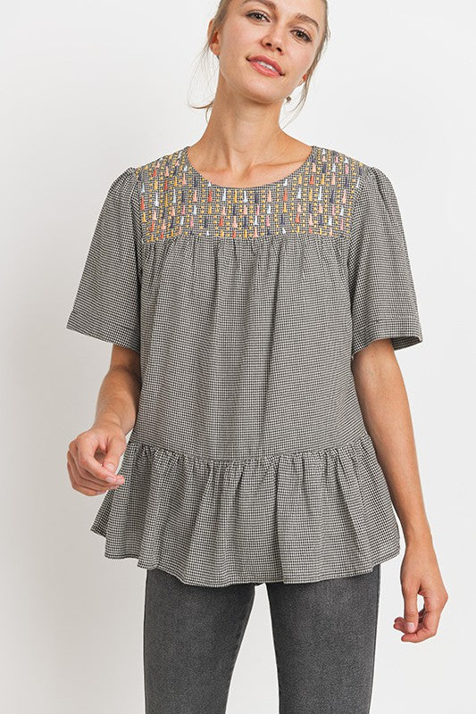 Marissa Smocked Charm Top