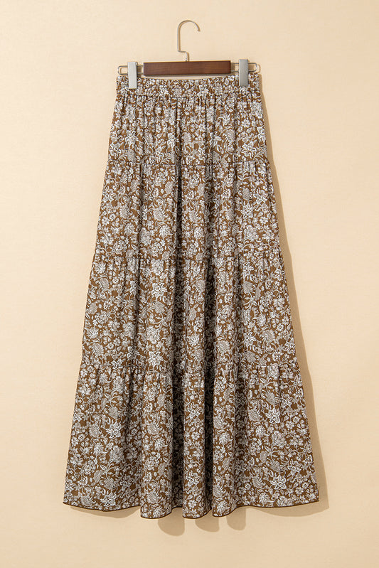 Cowgirl Floral Maxi Skirt