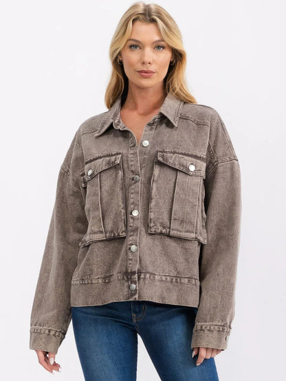 Mollie Charcoal Denim Jacket