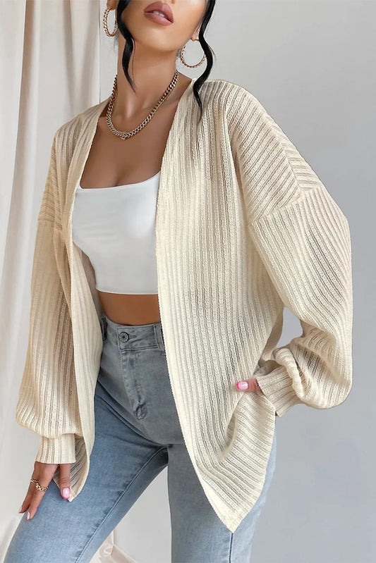 Beige Textured Sweater