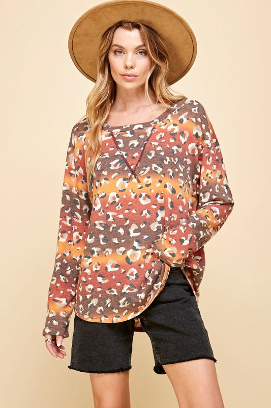 Cheetah Long Sleeve Top